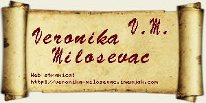 Veronika Miloševac vizit kartica